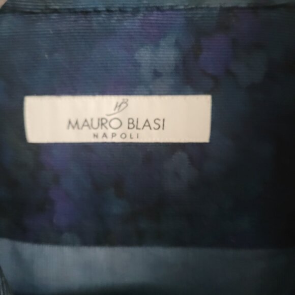 NWT MARIO BLASI Men's Button Down Corduroy Shirt Dark Blue Size 19 1/2 48 - Picture 3 of 7